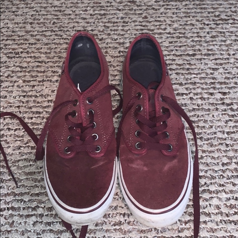 Maroon suede vans